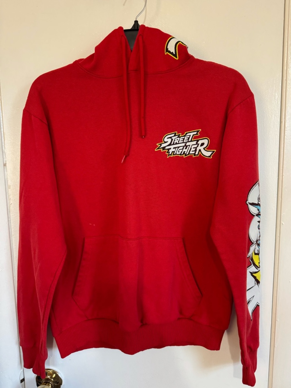 Red Graphic Pullover Hoodie